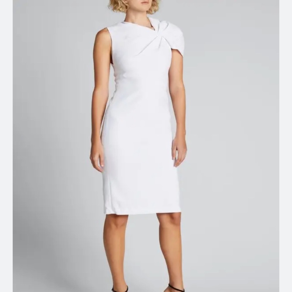 Alice + Olivia White One Shoulder Sheath Dress - Picture 5 of 5